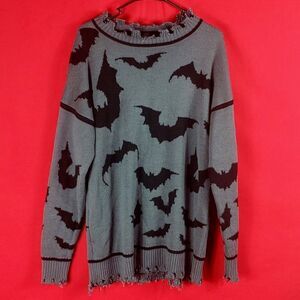 DOLLS KILL WIDOW Straight Outta Hell Oversized Sweater Size S